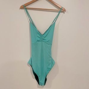 Patagonia reversible one piece swim suit green/turquoise size medium